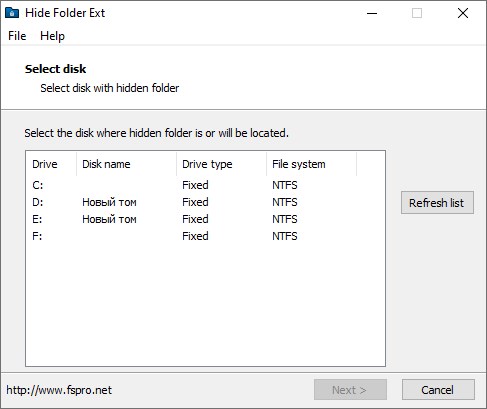 Hide Folder Ext crack